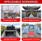 Stainless Steel Expandable Safety Barriers with Wheels - Foldable Crowd Control for Schools, Construction Sites, Garages, Roads (1.1x6m/3.6x19.7ft)