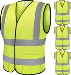 TICONN 2PK/4PK Reflective Safety Vest, High Visibility Vest with Reflective Strips for Men Women, Meets ANSI II