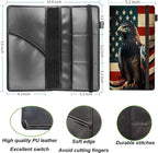 Car Registration and Insurance Holder,Leather Vehicle Glove Box Organizer Wallet for Document,Perfect for any Car,Truck,Motorcycle,Driver License,Trailer or Boat,Men & Women,American Flag-9 Eagle