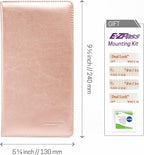 CANOPUS Car Registration and Insurance Holder, PU Leather Card Holder, Vehicle Glove Box Organizer for Auto, SUV, Truck, Rose Gold