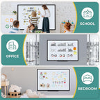 72" x 40" Inch Extra Large Magnetic Whiteboard, Black Aluminum Framed Wall Mount Dry Erase Board for Office, Classroom, Home, Premium for Presentations, Planning & Collaboration