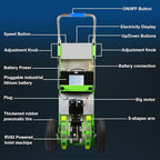 Electric Stair Climbing Dolly, Heavy Duty Cart 880lbs Capacity 1200W Motorized Hand Truck with Foldable Design for Moving Furniture Fridge Appliance(Green)