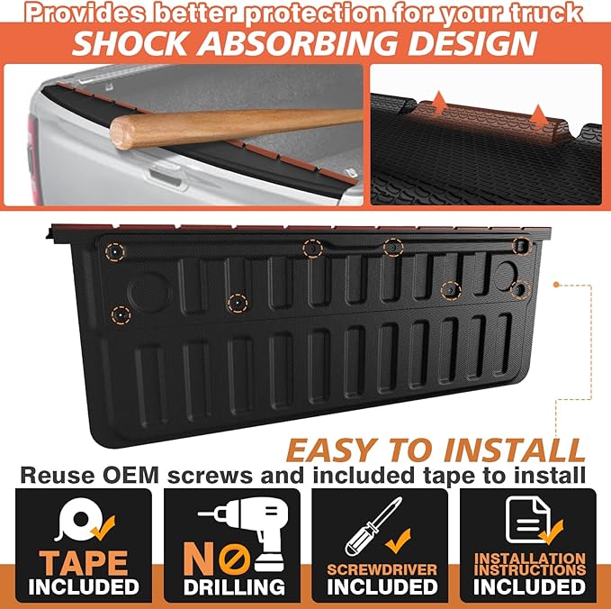 TripleAliners Compatible with Ram 1500 2019-2025 2026 Power Tailgate-Release & Standard Tailgate Mat with Tailgate Cap Top Protector Full-Coverage All Weather Truck Bed Cover Liner Replacement
