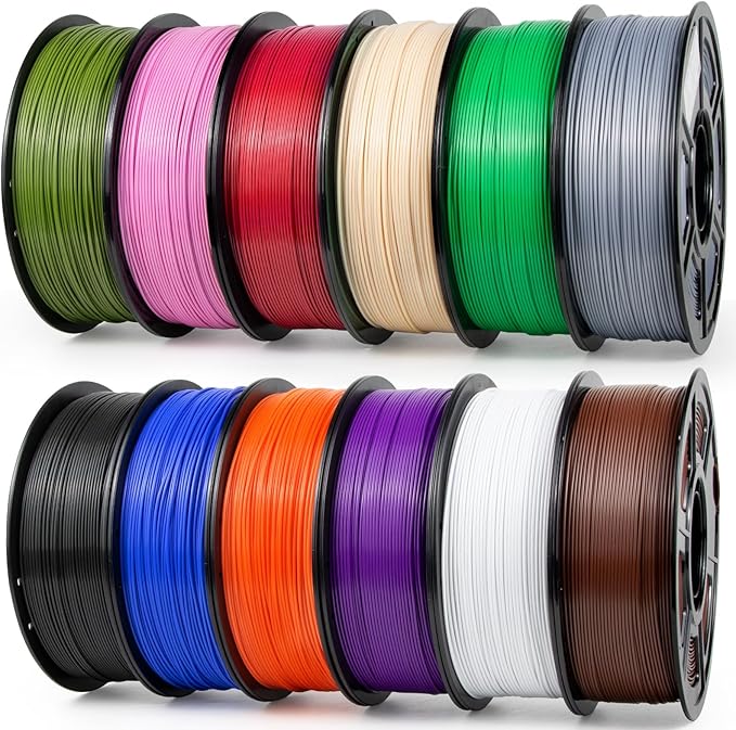iSANMATE ASA Filament 1.75mm 12KG, UV & Weather Resistant 3D Printer Filament Perfect for Outdoor Functional Parts, Dimensional Accuracy +/- 0.02mm, 1kgX12 Spool