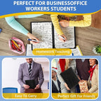 6 Sides Whiteboard Notebook Portable Whiteboard Dry Erase Notebook Portable Dry Erase Board Double Sided Folding Whiteboards White Board for Office Study Meeting (Black,A4: 9"×12”)