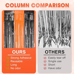 3 Pack 3.3x8.2 Feet Black and Orange Foil Fringe Backdrop Curtains, Tinsel Streamers Birthday Party Decorations, Fringe Backdrop for Graduation, Baby Shower, Gender Reveal, Disco Party