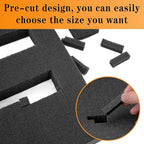 Sfcddtlg 8 Pieces Pick Apart Foam Insert- 2 Sizes Pick and Pluck Foam- Pluck Pre Cube Sheet Foam with Bottom Use for Board Game Box Cases Storage Drawer (16 Inch Long)