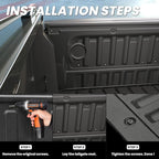 LASFIT Tailgate Mat for Ford Ranger 2025 2024 Truck Tailgate Liner All Weather Protector TPE Durable Tailgate Cover Easy to Install Remove Clean