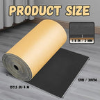 Pangda 1 Piece 157 x 12 x 1/8 Inch Extra Large Marine Foam Roll Closed Cell Rubber with Adhesive Insulation Sheets Lightweight Single Sided Tape Water Weather Resistant for Craft