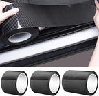 DGSL Car Door Edge Guards Door Sill Protector, 42In x 16.4Ft+2.7In x 33Ft+4In x 16.4Ft 5D Carbon Fiber Car Wrap Film, Vinyl Automotive Wrap Film Anti-Collision Fits for Most Car (Black)