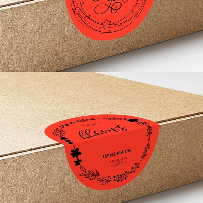 3 X 3 Inch Round Thermal Labels Circle Color Coding Labels Printable Waterproof 500PCS Round Stickers Adhesive Writable for Office, Garage, DIY Sticker, Barcodes, Name Tag, Fluorescent Red