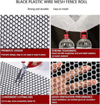 Plastic Wire Mesh Fence, Fencing Chicken Wire Fence with 1.8cm/0.7in Mesh Holes, for Pet Fencing Garden Balcony Grass Protection Farm Crafts(Size:Mesh 0.7in-3.3ft Wx65ft L,Color:White)