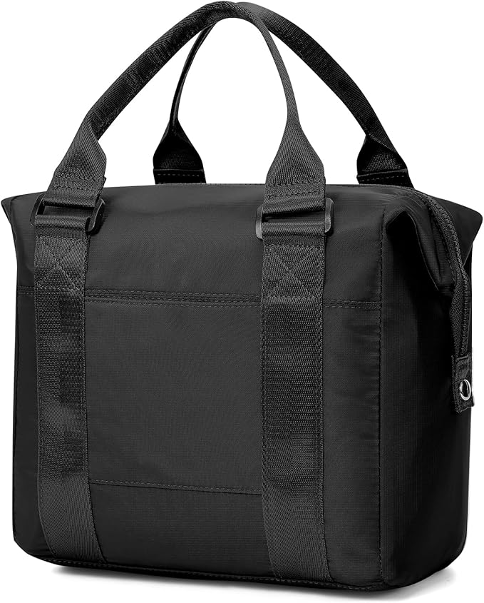 coowoz Lunch Box for Women Insulated Adult Lunch Tote Cooler Bag loncheras para mujer Lunchbox Lunchbag for Men Work Picnic Office Beach Black