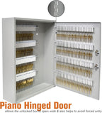 BankSupplies STEELMASTER 200 Key Cabinet - Dual Lock Control Key Box - Welded 22 Gauge Steel Construction - Scratch Resistant - Write-On Key Tags for Easy Identification