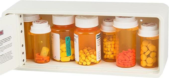 Medicine Cabinet Safe-Barrel Key Lockbox