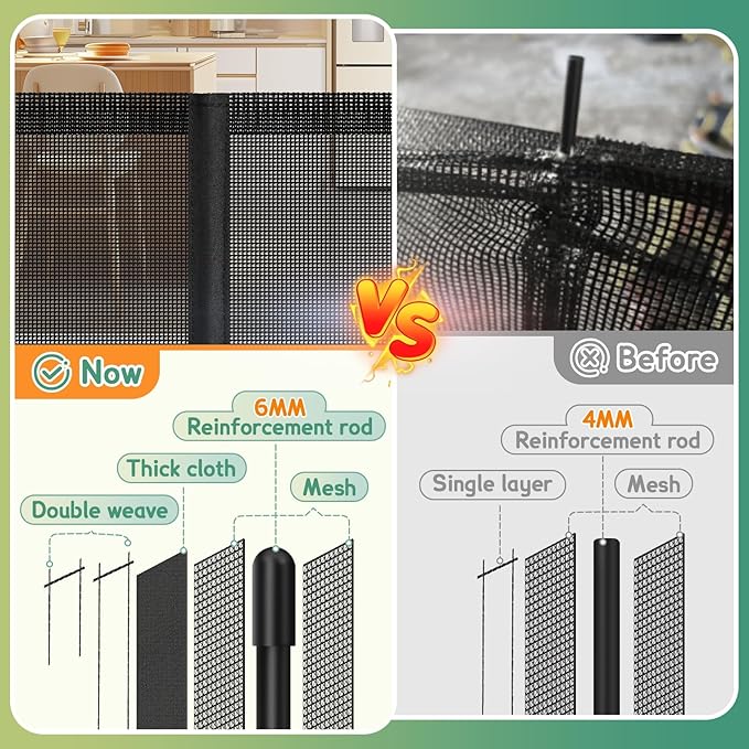 Retractable Baby Gates Extra Wide 150" (12.5 FT) x 34" Tall, Indoor/Outdoor Retractable Gate for Doorways, Stairs, Hallways, Decks, Garage,Black Retractable Dog Gate with Fiberglass Reinforcement Rods