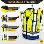 KwikSafety - Charlotte, NC - GODFATHER Safety Vest [CUSHIONED COLLAR + TABLET POCKET] ANSI OSHA