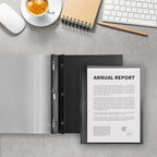Binditek 30 Pack Clear Front Report Covers with 3 Prongs, 100-Sheet Capacity, Heavy-Duty Plastic Report Folder with Black Back Covers, 3 Metal Prongs Fasteners, for Letter Size, Office Supplies