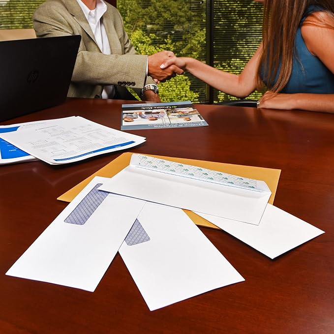 Quality Park, #10 Window Envelopes, Redi-Strip, White, 500 per box (69222), #10(4-1/8" x 9-1/2")