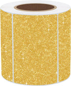 3x2 Inch Holographic Thermal Labels, Glitter Gold Thermal Sticker Labels, Waterproof Thermal Printer Stickers for Price, Barcode, Name, Custom Logo Design, 200 Pcs/Roll