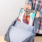 Clipboard with Storage,Storage Clipboard with Pen Holder,Heavy Duty Plastic Storage Clipboard with Low Profile Clip, Clipboard Folder, Teacher Must Haves, Office Supplies,owl Rose Flowers