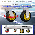 Platform Truck Heavy Duty Push Cart Dolly with 6'' Wheels 2000 LBS Capacity Steel Large Flatbed Cart Foldable Platform Dolly for Groceries, Garage, Warehouse, Equipment (36" X 24")