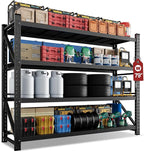 79" Wide Storage Shelves, 7000LBS Garage Shelving Heavy Duty, Standing Shelf Units, 4 Tier Metal Adjustable Storage Shelving Rack for Shop Warehouse Basement, 79'' W x 24''D x 79'' H