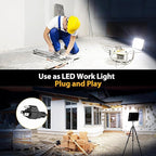 Onforu 300W Flood Lights Outdoor, 30000lm Bright LED Work Light with Plug, 6500K Daylight White LED Flood Lighting, IP66 Waterproof Security Yard Lights for Yard Garage Stadium 2 Pack
