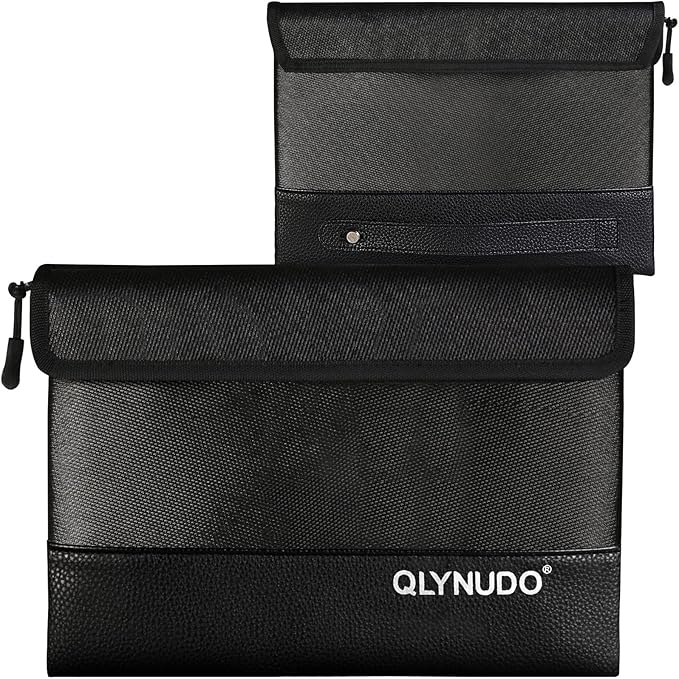 5200℉ Fireproof Document Bag, Fireproof Money Bag for Cash, Fireproof Pouch for Important Documents and Valuables, 11x7.7 Inch, Waterproof Zipper