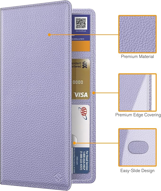 FINPAC Car Registration and Insurance Card Holder, Vehicle Glove Box Card Organizer Wallet Automobile Accessories for License
