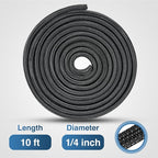 Nilight Cable Sleeve, 10ft-1/4inch Cord Management Sleeves, Braided Sleeving, Split Self Wrapping Wire Loom for Computer Electrical Automotive Harness Protector Organizer, Black