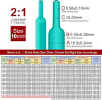 Chanzon 2:1 Ratio 3/8" (10mm) Heat Shrink Tubing 3.3Ft Roll (1M Total Length) Green Polyolefin Sleeving Wrap Shrinking 2 to 1 1pcs