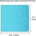 Car Insurance and Registration Holder, 5.5 x 5 Inch PU Leather Vehicle Glove Box Organizer Wallet Case for Insurance Card, Driver License, Paperwork - Mint Green