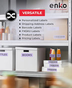 enKo [6 Rolls, 2100 Labels] Address, Shipping & Barcode Labels 30252 - Lavender (1-1/8" x 3-1/2") Compatible for Dymo LabelWriter