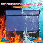 4200℉ Fireproof Bag for Cash, Documents and Valuables - A4 (11x13.3") - Waterproof, Portable, and Reflective Money Bag with Handheld Strap - Ideal for Home, Office & Travel