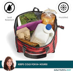 Rachael Ray Chillout Soft Cooler Bag, Large Reusable Insulated Grocery Bag with Zippered Top, Travel Tote for Hot or Cold Food, Grocery Tote Bag