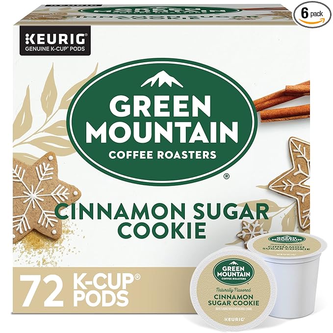 Green Mountain Coffee Roasters Cinnamon Sugar Cookie Coffee, Keurig Single Serve K-Cup Pods, 72 Count