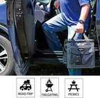 Koolatron Electric Portable Cooler Plug in 12V Car Cooler Bag, 26 qt (25 L) Black/Gray Soft-Sided Portable Car Fridge w/DC Power Cord, Adjustable Shoulder Strap, Cord Storage, Road Trip