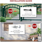 3 Pack Large Stop Signs, 30 x 30 Inches Street Road Sign, UV Protected and Weather Resistant, Octagon Rust Free Aluminum Sign, 2 Pre-drilled Holes