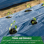 Farm Plastic Supply - Black Plastic Sheeting - 6 mil - (16' x 100') - Black Plastic Tarp, Polyethylene Vapor Barrier Plastic Sheeting, Black Painters Tarp, Roll of Heavy Duty Plastic