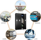 Metal Storage Locker with 3 Doors, Employee Lockers with 9 Hooks for Employees Home Office,Requires Assemble,Black