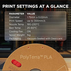 Polymaker Matte PLA Filament Lava Red 1.75mm 1kg 3D Printing Filament, PolyTerra 3D Printer PLA Filament
