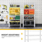 1250 lbs 5 Tier Shelf Metal Storage Shelves Wire Rack Closet Organizers for Garage Kitchen Bathroom Laundry White 11.8" D x 29.5" W x 59.5" H