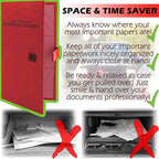 Auto Insurance and Registration Card Holder - Vehicle Glove Box Document Organizer - Car Essential Paperwork Holder for DMV, AAA, Contact Information Cards - Premium PU Leather Wallet Case - Red