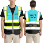 BeautyWill Custom Logo Safety Vest Class 2 High Visibility Reflective Vest for Men - Personalized Logo Team Vest