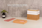 9x6x1.3 inch Small Shipping Boxes, Multi-Depth Flat Cardboard Boxes with Fragile Stickers for DVD Shipping, Packing, Moving, Storage, Brown, 25 Pack