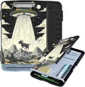 Clipboard with Storage Box & Pen Holder,Heavy Duty Clip Boards 8.5x11 for Nursing,High Capacity,School & Office Supplies,UFO Abduction