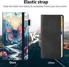 Car Registration and Insurance Holder, Leather Car Glove Box Organizer, Cool Car Accessories for ID, Driver's License Cards & Essential Document,business cards,Men&Women,Colorful Butterflys