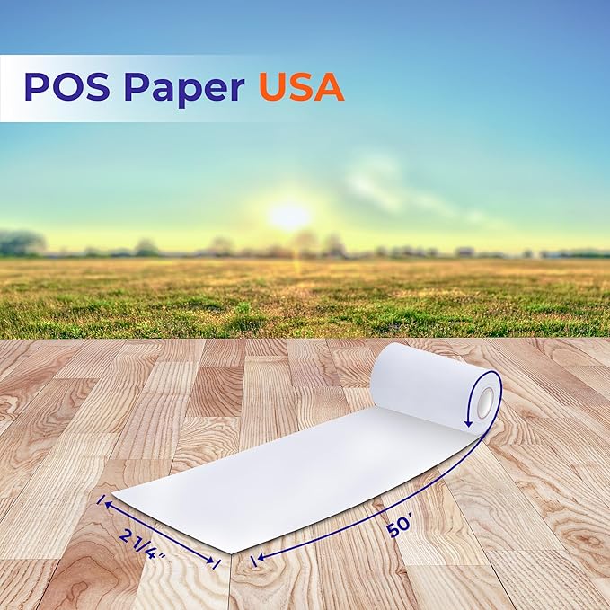 2 1/4" x 50' Thermal Paper (50 Rolls/Case) - BPA Free