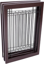 Internet's Best Traditional Wire Dog Gate - 4 Panel - 30" Tall - Espresso
